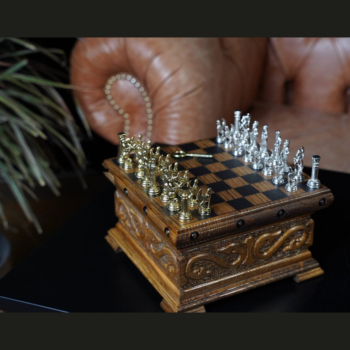 Gizli Kilitli Ceviz Satranç Takımı, Kişiye Özel